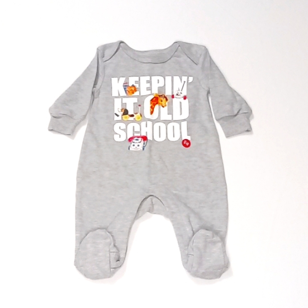Fisher-Price footed onesie in grey US 3 Month